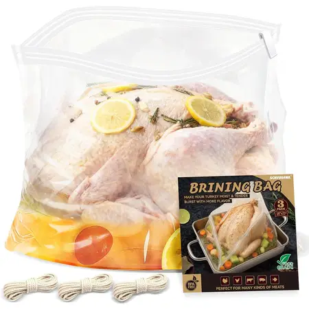 SCHVUBENR 3 Pack Extra Large Brining Bags for Turkey