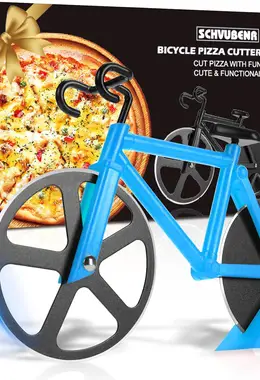 SCHVUBENR Bicycle Pizza Cutter Wheel Gifts for Cyclists