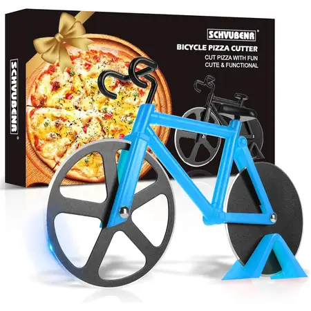 SCHVUBENR Bicycle Pizza Cutter Wheel Gifts for Cyclists