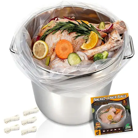 SCHVUBENR Turkey Brine Bags 5 Gallon Bucket Liner Bags