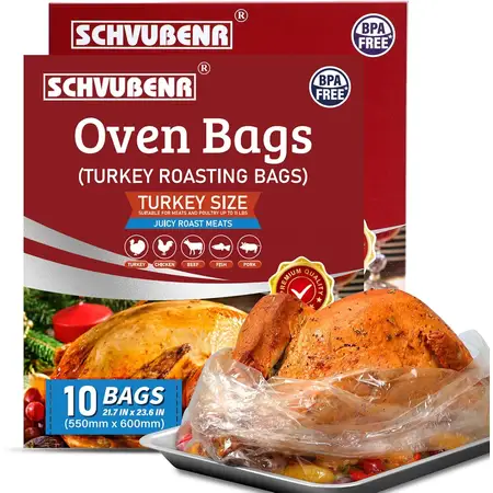 SCHVUBENR Turkey Oven Bags for Perfect Roasting